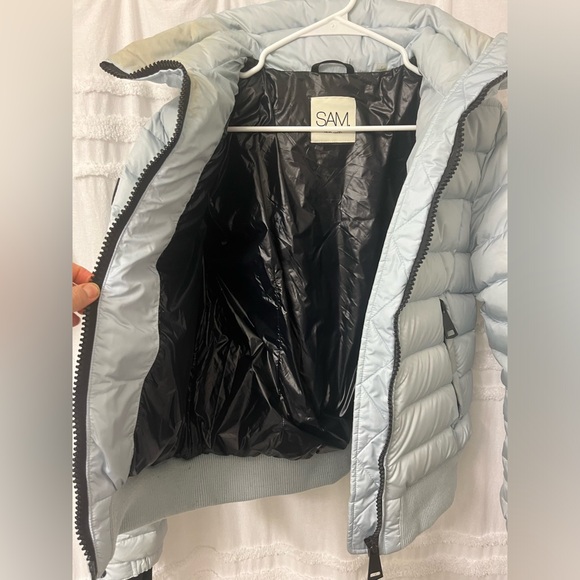 SAM NY Freestyle Down Puffer Jacket Coat in light blue, size L - Picture 10 of 10